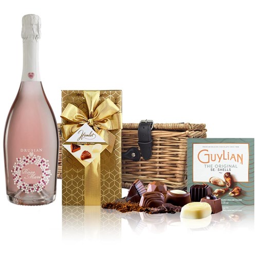 Drusian Spumante Rose Mari And Chocolates Hamper